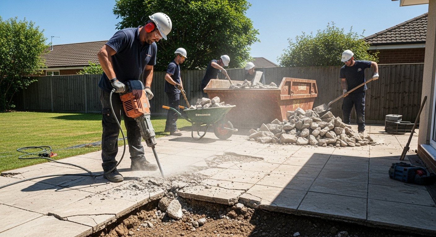 Concrete project in progress in Mentor, OH